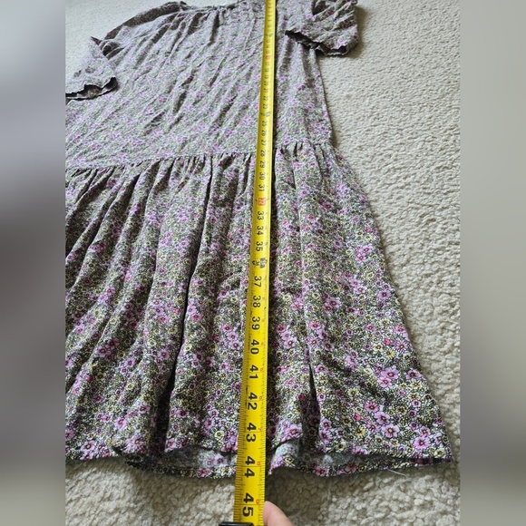 🌈H&M Conscious Ditsy Floral Blogger Fav Midi Dress 3/4 Sleeve OVERSIZED Small - Picture 4 of 8